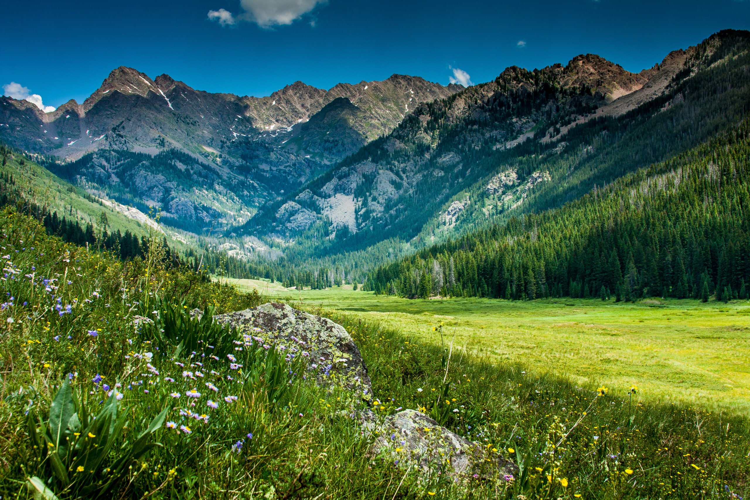 View of Piney Lake in Vail Colorado in Summer